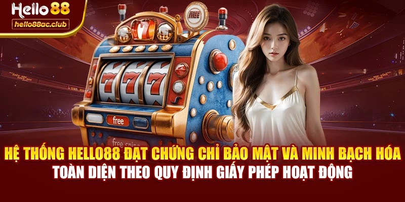 Hệ thống Hello88 đạt chứng chỉ bảo mật và minh bạch hóa toàn diện theo quy định giấy phép hoạt động