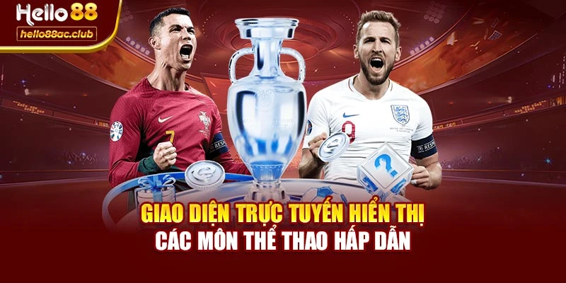 Giao diện trực tuyến hiển thị các môn thể thao hấp dẫn