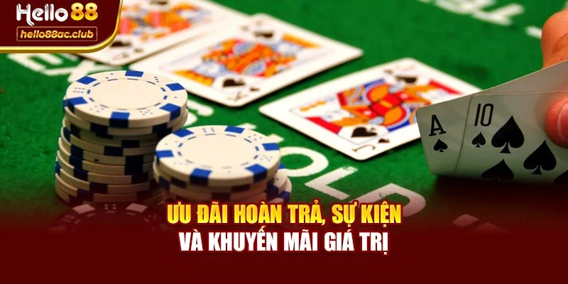 Ưu đãi hoàn trả, sự kiện và khuyến mãi giá trị